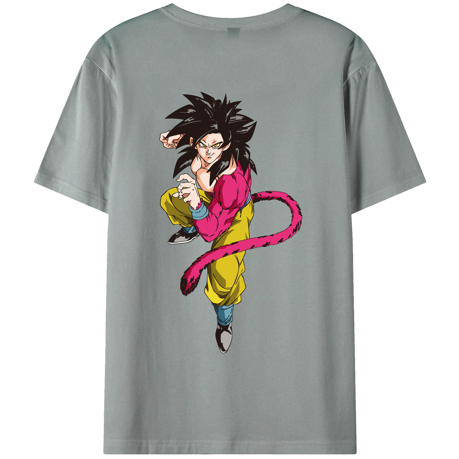 （画像用） ドラゴンボール 孫悟空（そん ごくう）Son Goku カカロット DRAGON BALL Kakarotto 綿100％ メンズ半袖Tシャツ（バックプリント） 通気性